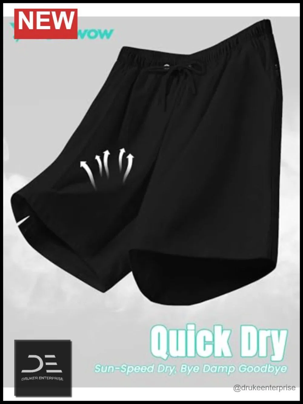 7 Inch Men Swim Trunks with Compression Liner Quick Dry Drawstring Beach Summer